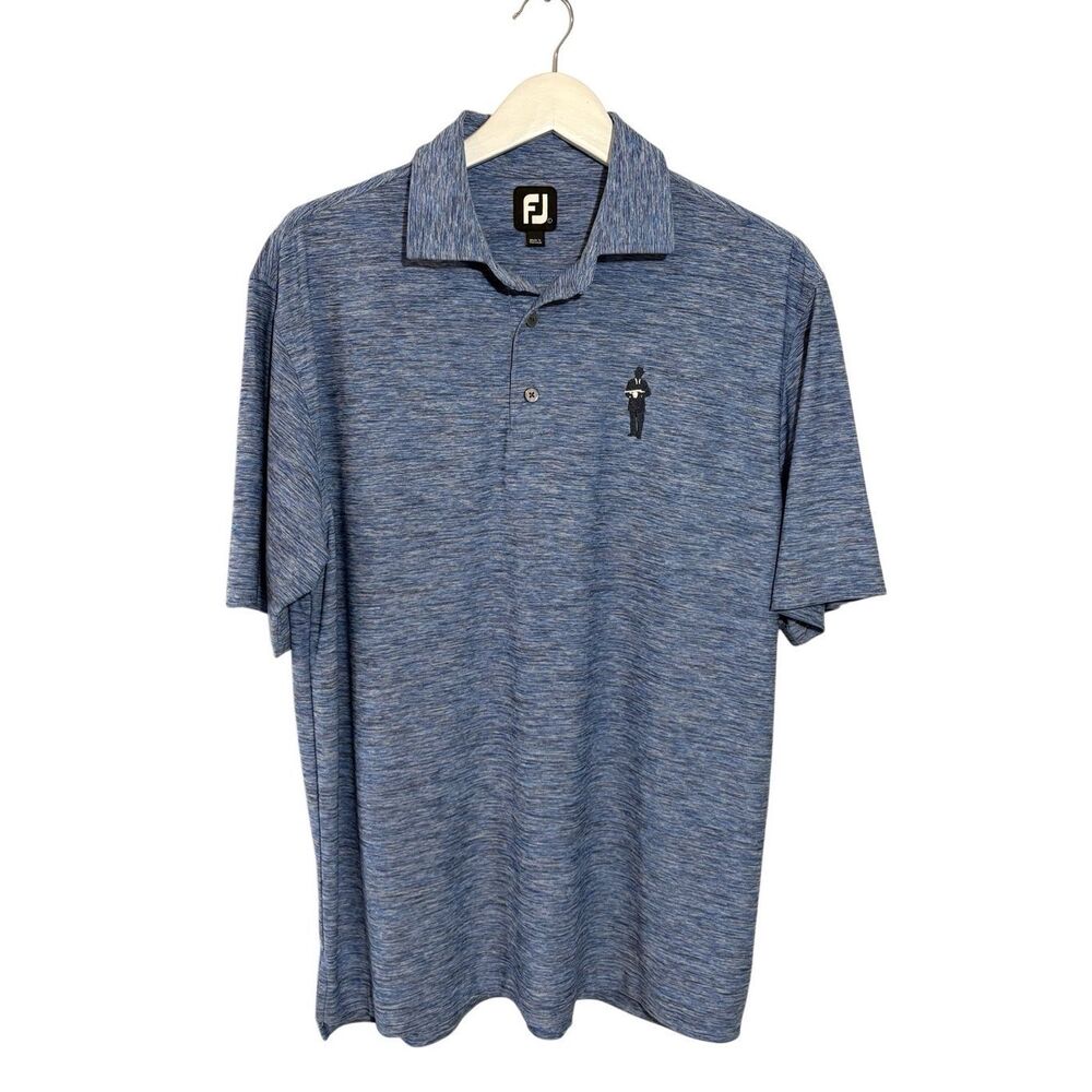 FootJoy heather blue performance golf Polo - L
